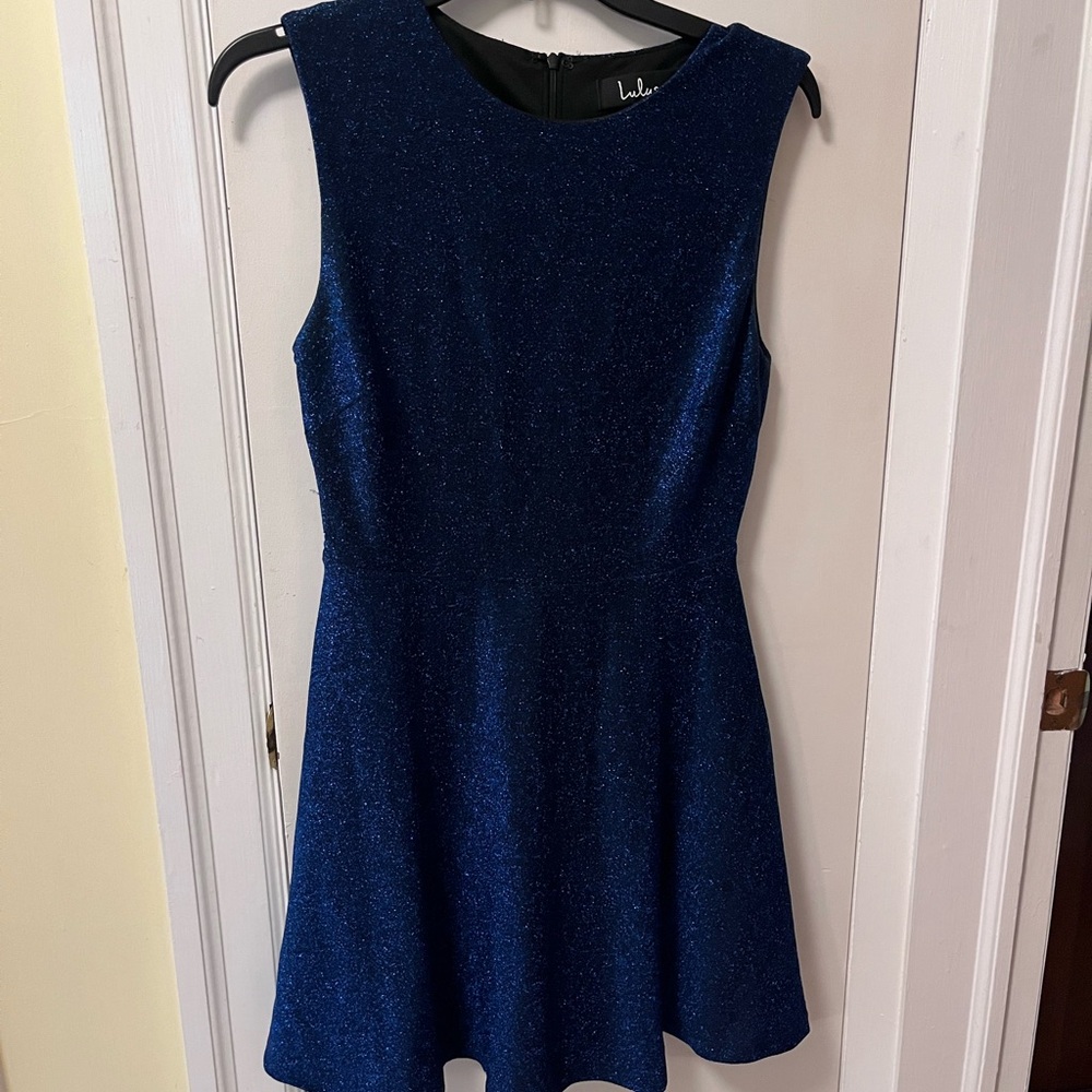 Lulu's Sparkling Navy Mini Dress